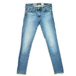 AG Adriano Goldschmied The Middi Legging Jeans Size 26 Mid Rise Ankle Light Wash